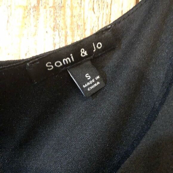 Sami & Jo Sz S Black Sleeveless Flowy Large Floral Rose Summer Dress - Picture 4 of 6